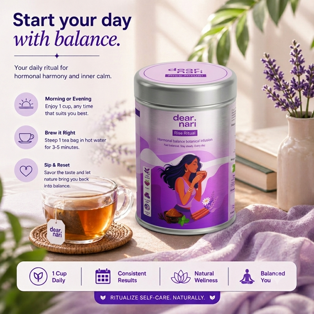 Dear Nari Rise Ritual – Hormonal Balance Tea for Women | 30 Tea Bags