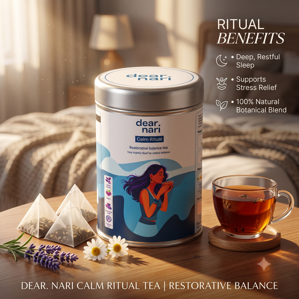 Dear Nari Calm Ritual – Restorative Sleep & Stress Relief Tea for Women | 30 Tea Bags
