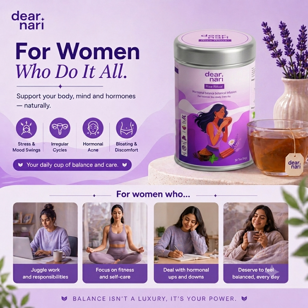Dear Nari Rise Ritual – Hormonal Balance Tea for Women | 30 Tea Bags