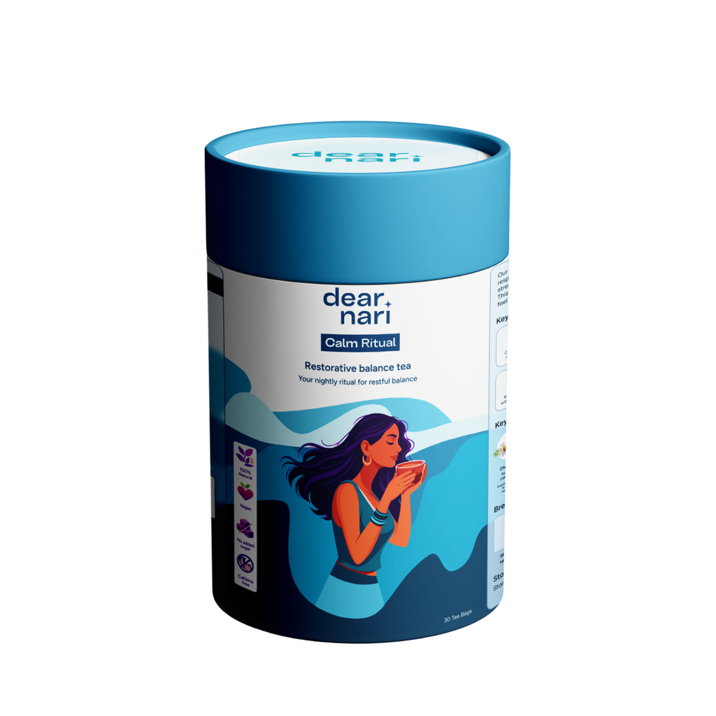 Dear Nari Calm Ritual – Restorative Sleep & Stress Relief Tea for Women | 30 Tea Bags