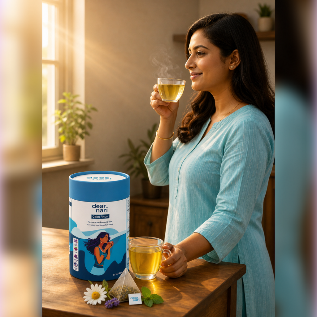 Dear Nari Calm Ritual – Restorative Sleep & Stress Relief Tea for Women | 30 Tea Bags